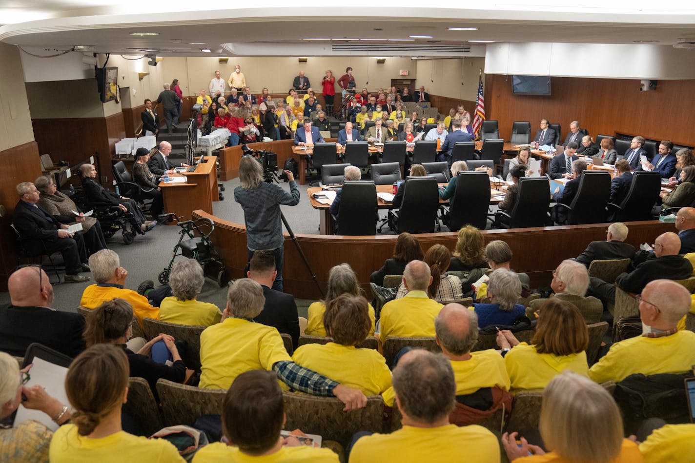 Minnesota State Representative Mike Freiberg, author of the End-of-Life Options Act, introduces the bill during a hearing in the Minnesota House Health Finance & Policy Committee Thursday, Jan. 25, 2024, at the State Office Building in St. Paul, Minn.     ]
ALEX KORMANN • alex.kormann@startribune.com