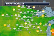Mostly Cloudy Thursday With A Few Showers Mainly North and West