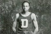 Duluth Central High center Eugene Watts Jr. twisted his ankle at the 1918 Minnesota boys’ high school basketball tournament.