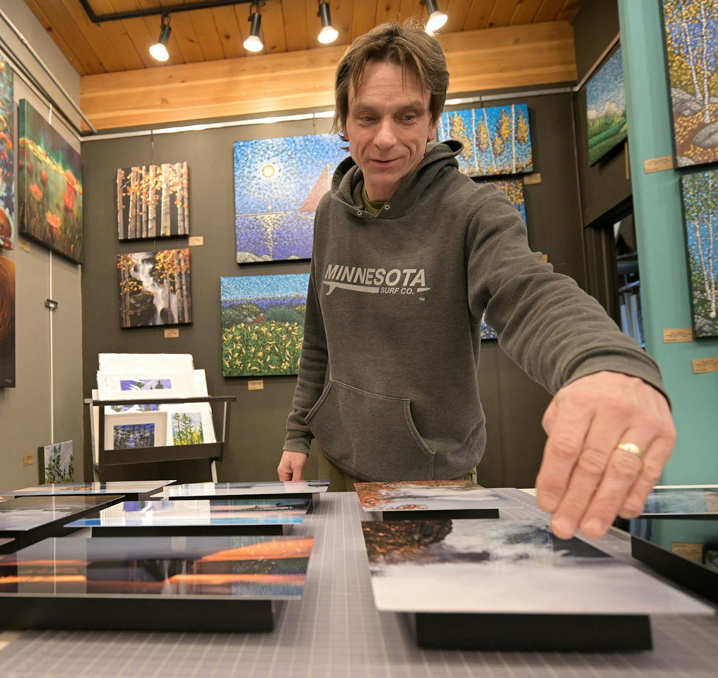 Christian Dalbec's work is on display at Sivertson Gallery in Grand Marais, near that of famed nature photographer Jim Brandenburg. "That's kind of cool," Dalbec said.