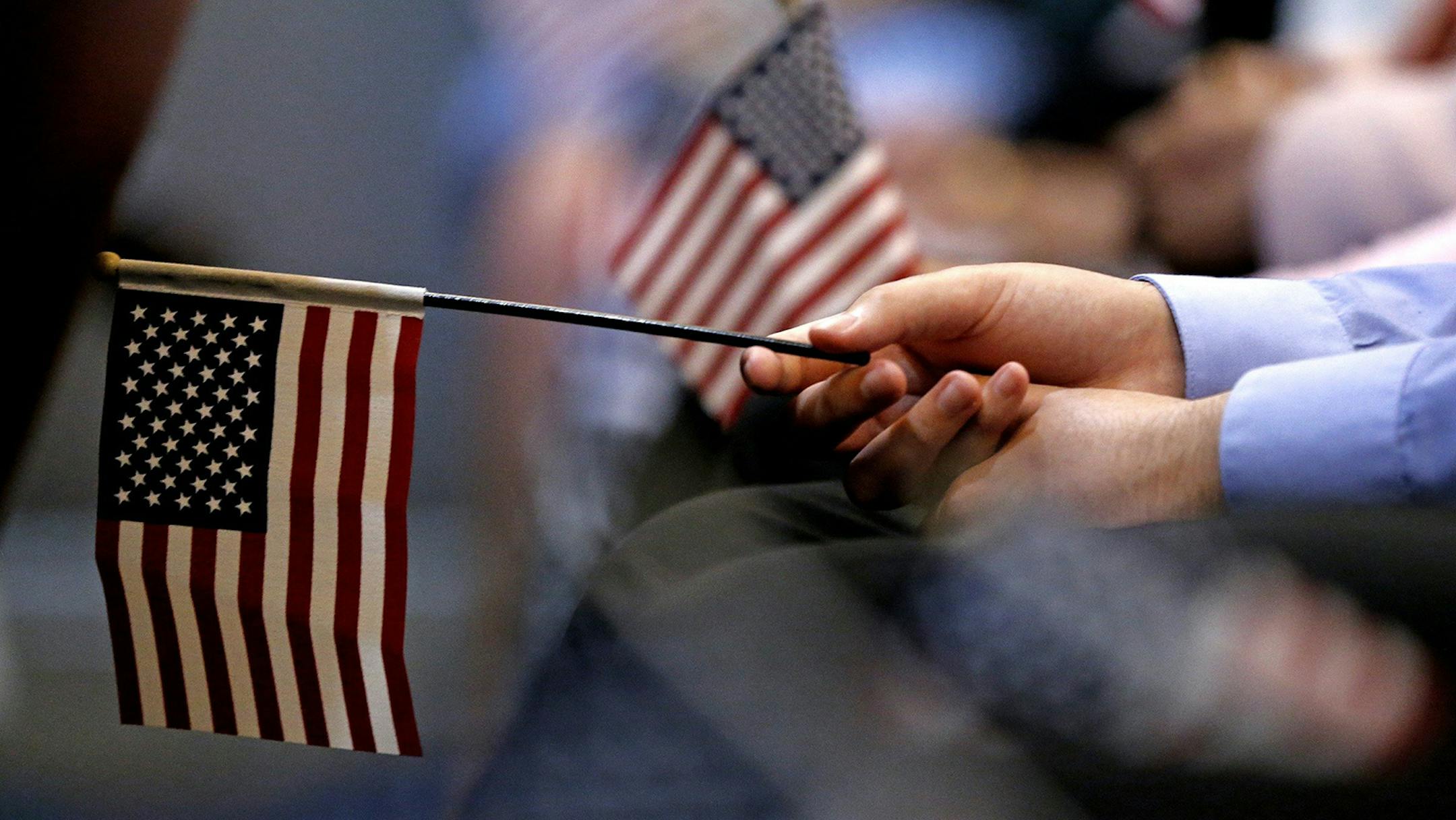U.S. Citizenship and Immigration Services (USCIS) administer the Oath of Allegiance to America's newest citizens during a special naturalization ceremony at Everglades National Park, Ernest F. Coe Visitor Center in Homestead on Wednesday, July 3, 2019. Twenty-six immigrants from 12 countries became naturalized citizens at the ceremony. (Al Diaz/Miami Herald/TNS) ORG XMIT: 1552140