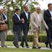 from right, British Prime Minister David Cameron, Libyan Prime Minister Ali Zeidan, US President Barack Obama, Mexican President Enrique Pena Nieto, I