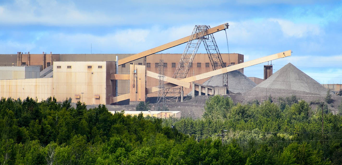 This photo taken Aug. 26, 2014, shows the Minntac taconite mine plant in Mountain Iron, Minn.