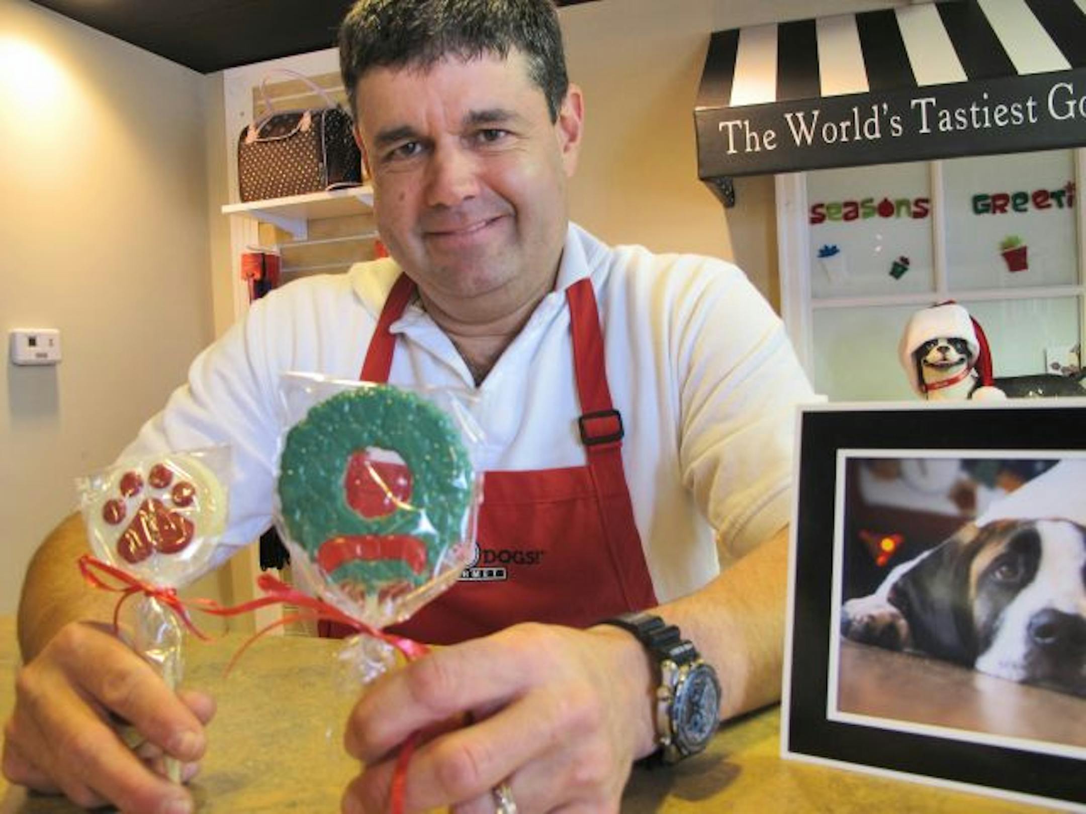 021: Co-owners Michelle Latulippe-Garcez and Ubiratan Garcez (pictured) attended special training prior to opening the store to learn how to decorate the dog treats. The designs are changed out by season or holiday.