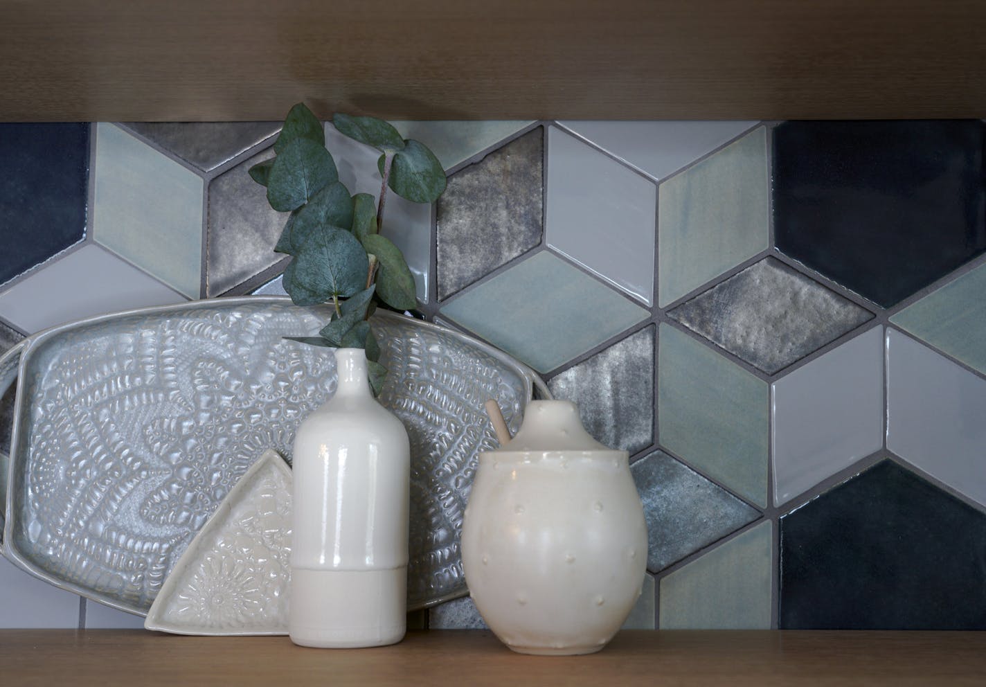 Jason DeRusha's new designer kitchen, created using artisan-crafted tile.