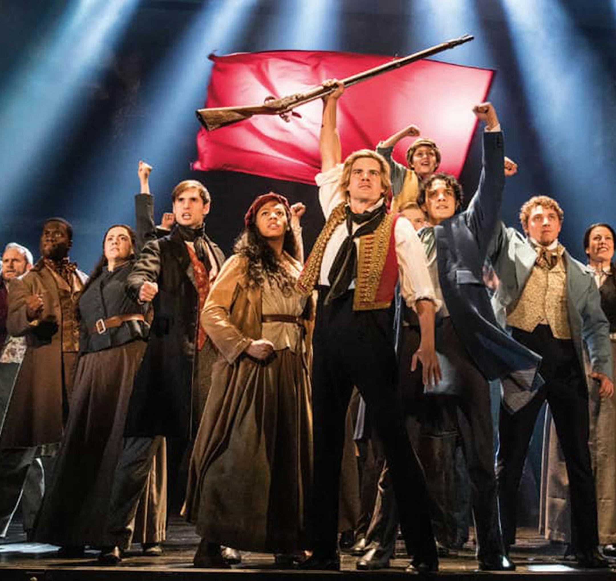 The company of LES MIS…RABLES performs ìOne Day More." Photo by Matthew Murphy