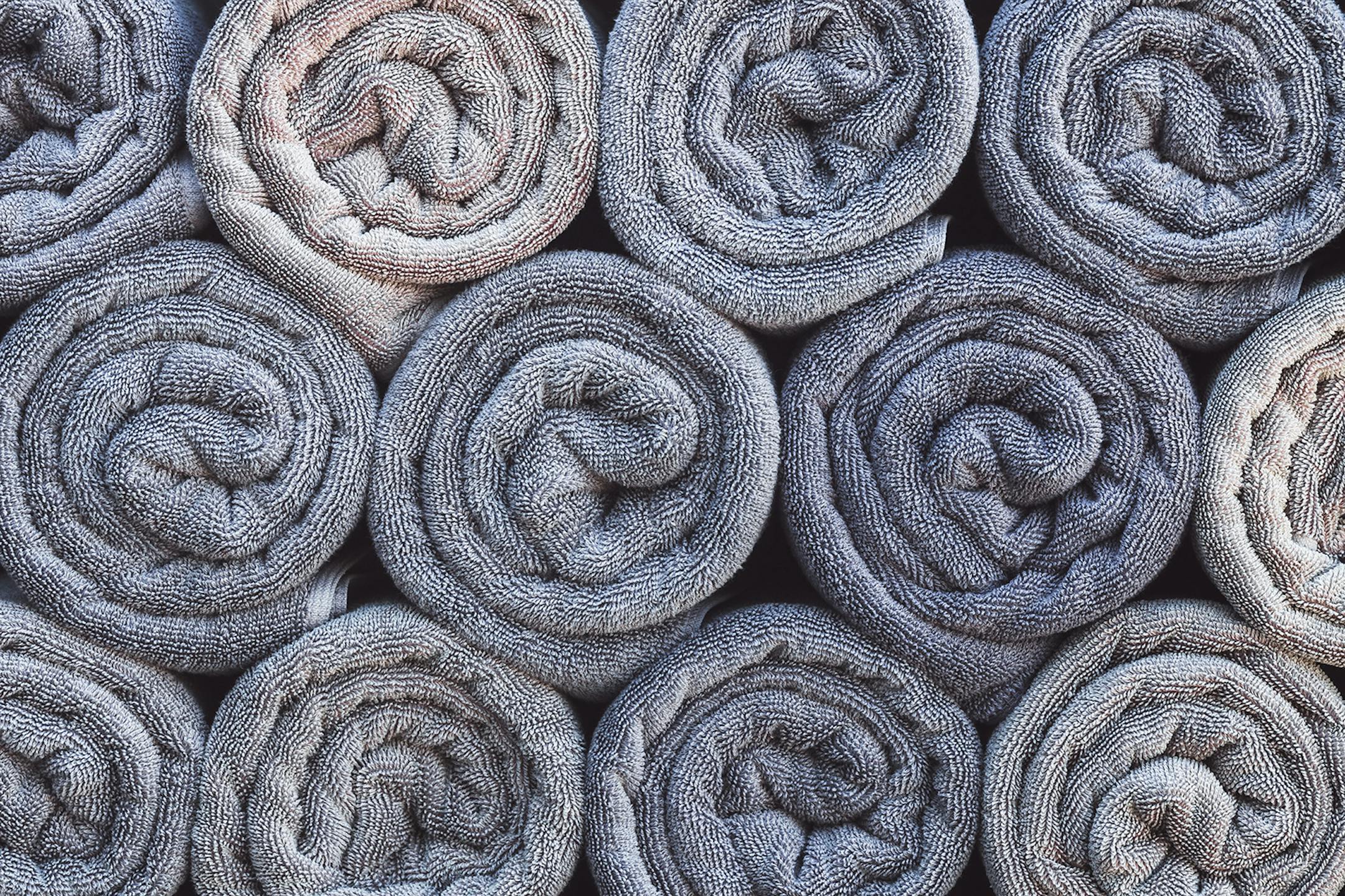 Splurge on items that touch the skin -- like towels and sheets.