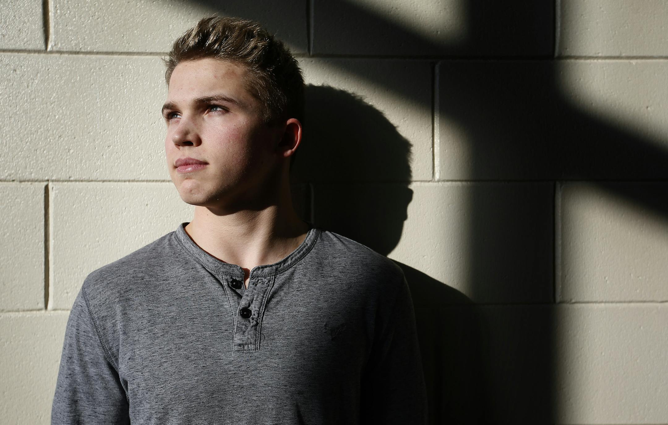 Tartan high school swimmer Kevin McPherson photographed before practice on Monday. ] CARLOS GONZALEZ cgonzalez@startribune.com, February 9, 2015, Oakdale, Minn., Prep / High School Tartan swimmer Kevin McPherson.