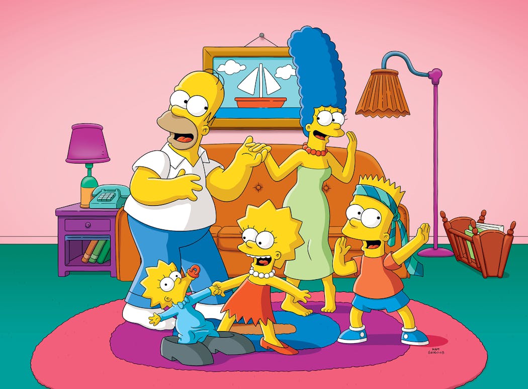 The Simpsons at home.