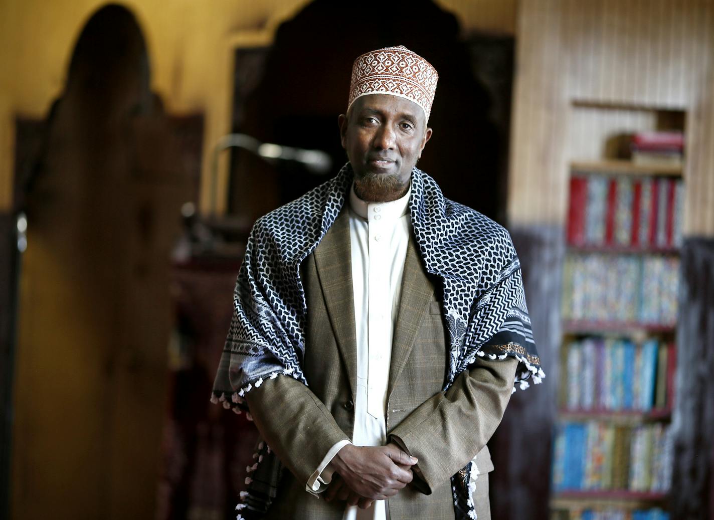 Portrait of Imam Ahmed Ibrahim at the Umatul Islam Center Thursday February 26, 2015 in Minneapolis , MN. . ] Jerry Holt/ Jerry.Holt@Startribune.com