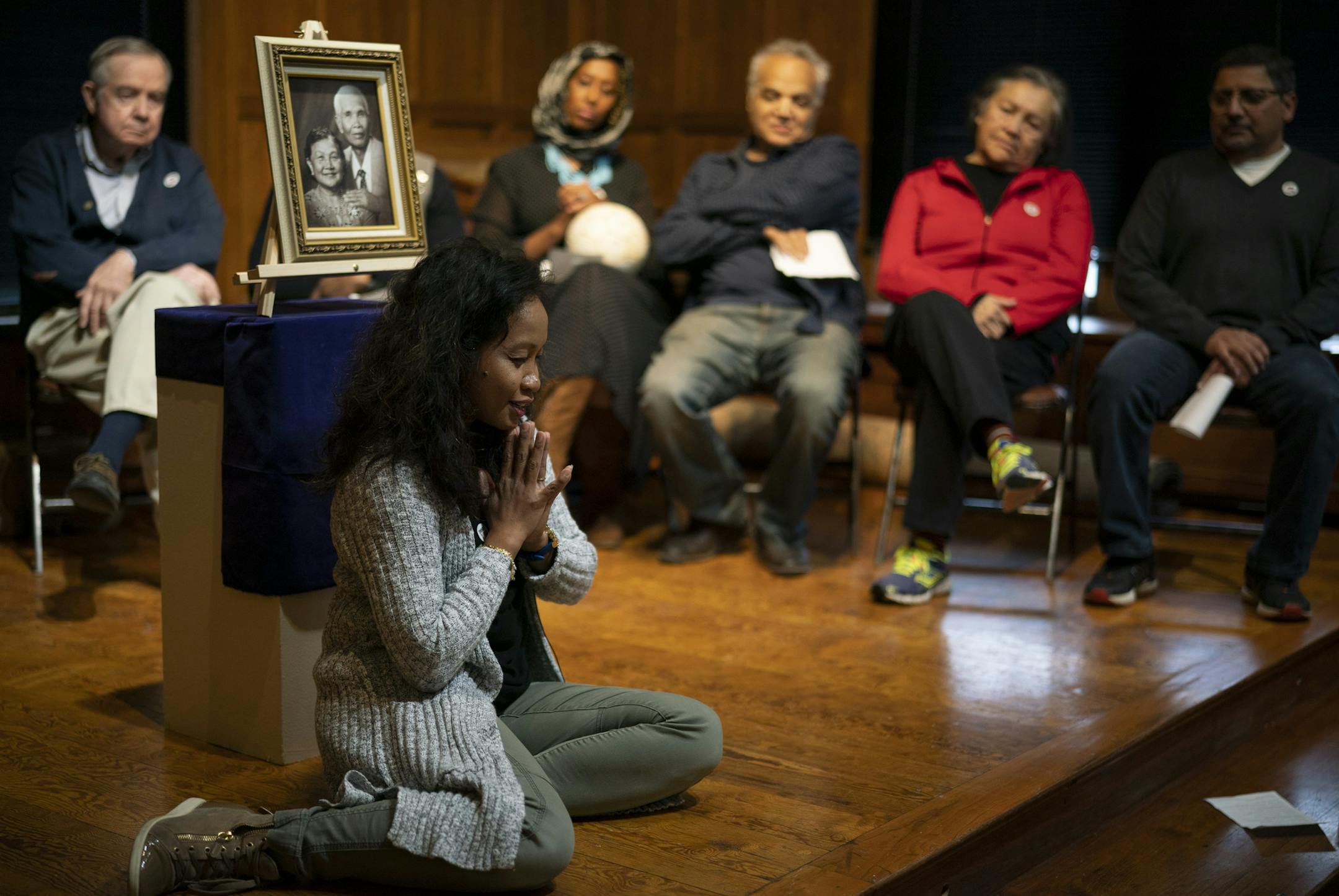Peuo Tuy, accompanied by a photo of her parents, Rom Tuy and Ngem Chea, told how her father, after spending time in a Buddhist monastery, returned like a goddess. "My father was like this chant to me," she said. "Love peace, and happiness, embedded in my heart." ] JEFF WHEELER ï jeff.wheeler@startribune.com The Hennepin History Museum hosed a sold-out event called "Keys to Homes In Our Hearts; Keepsake Stories Told by Our Neighbors." It was an object-based storytelling project coached by Ma