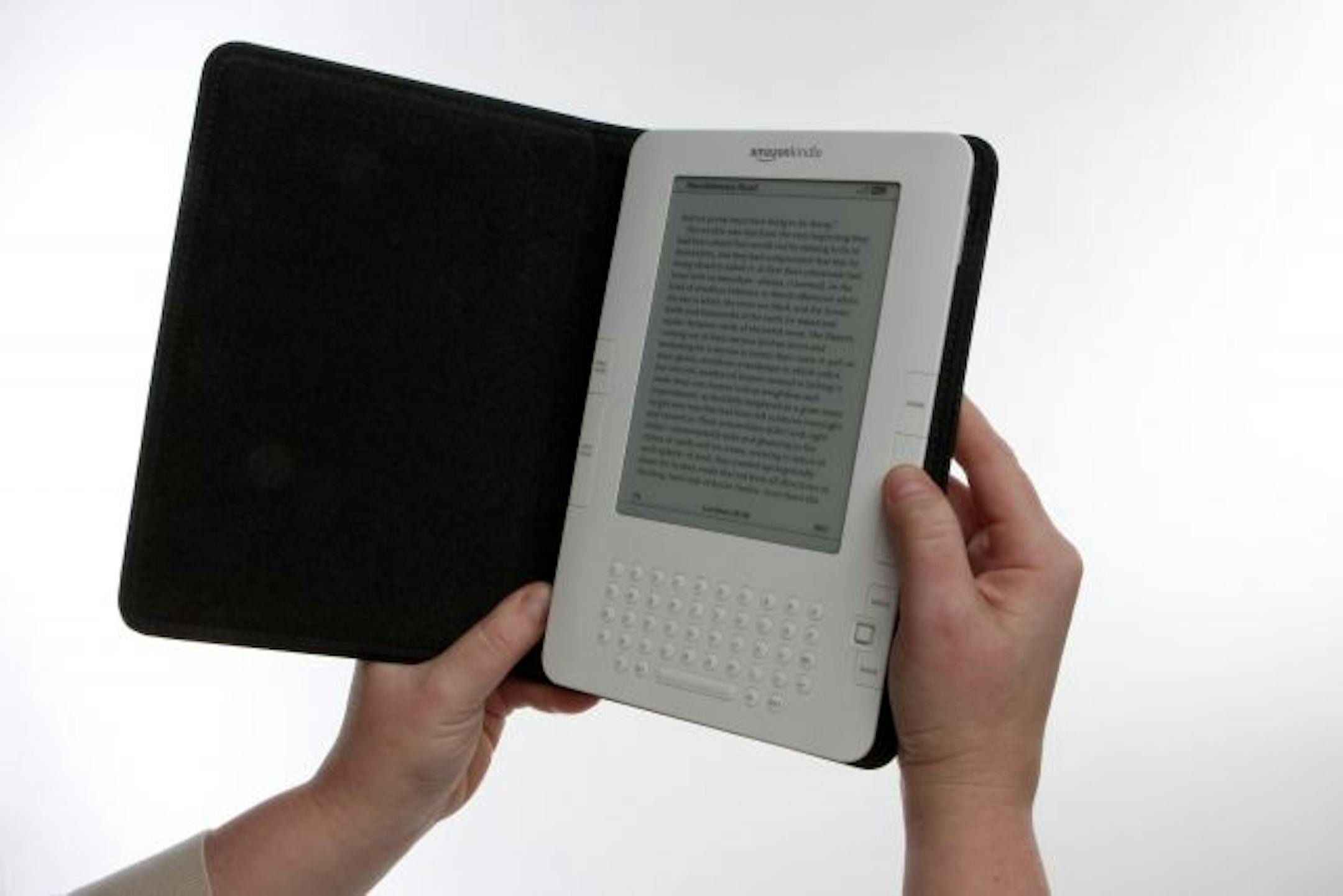 Amazon.com's Kindle electronic reader, version 2. The Kindle 2 has more memory and a sealed-in battery. And it will read to you, if not in the most melodious of tones.