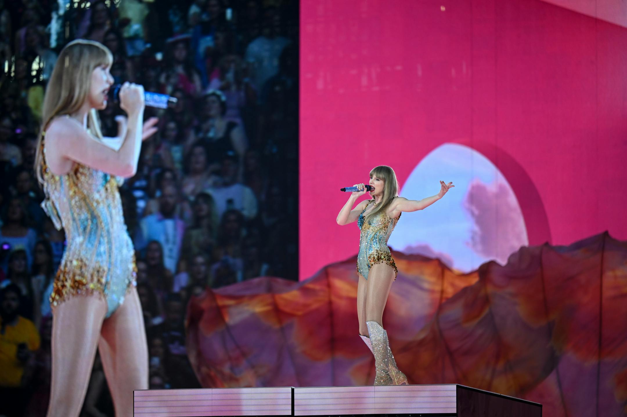Taylor Swift performs Friday, June 23, 2023, at US Bank Stadium in Minneapolis, Minn.