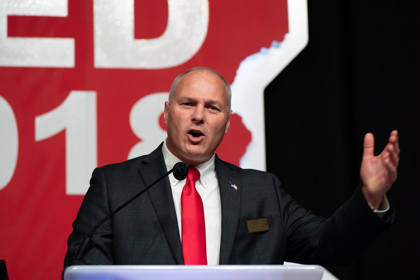 Republican candidate for CD8 U.S. House of Representatives Pete Stauber spoke in Duluth. ] GLEN STUBBE &#x2022; glen.stubbe@startribune.com Saturday, June 2, 2018 Minnesota Democrats and Republicans alike endorse candidates for governor Sunday at their respective state conventions, the marquee fight in Minnesota's momentous election year. The GOP endorsement won't head off an August primary, with former Gov. Tim Pawlenty not competing for the party nod; the DFL will try to unite around one candi