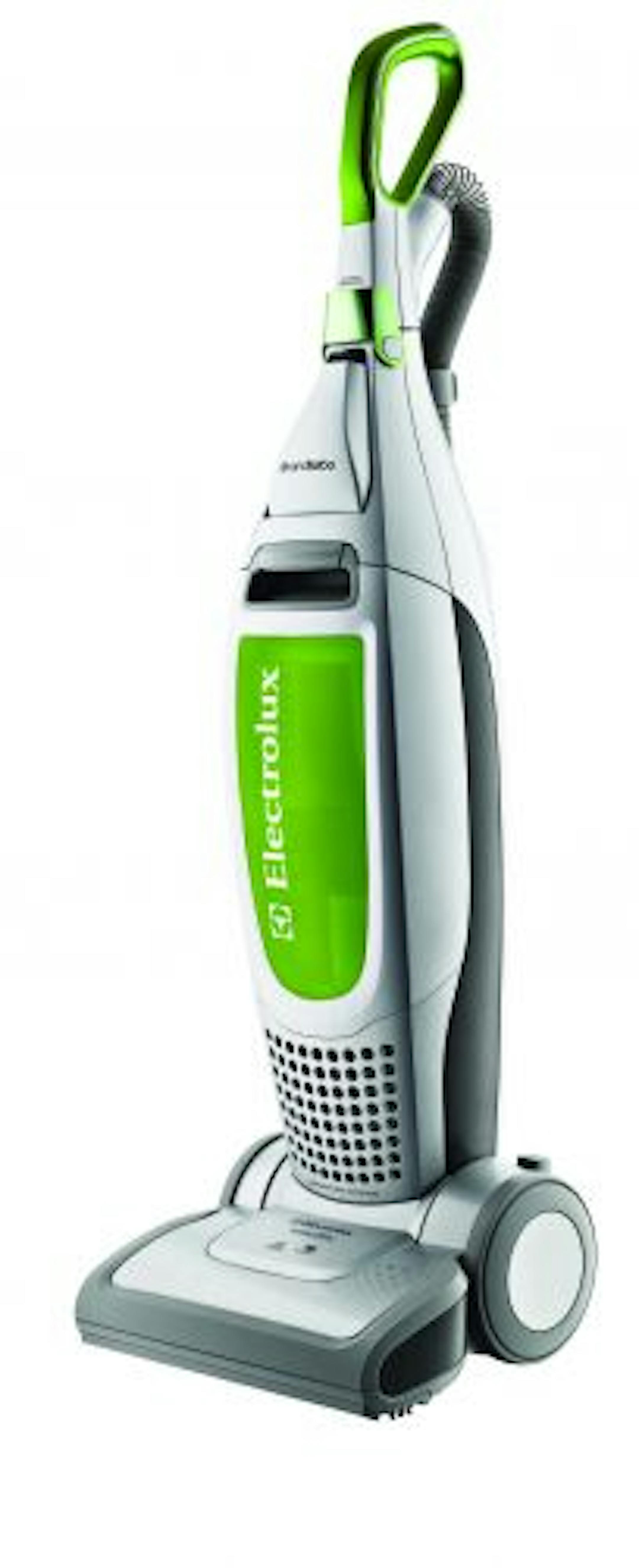 Venerable vacuum maker Electrolux has introduced its first bagless upright with a feature that releases the handle so it can be used as a telescoping wand.