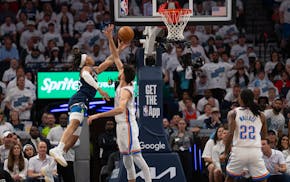 The Timberwolves' Terrence Shannon Jr. had moments during the Western Conference finals, among them scoring against Oklahoma City's Chet Holmgren in G