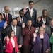 Minneapolis City Council members took the Oath of Office as they celebrated their inauguration with a public swearing-in ceremony in the City Hall rot
