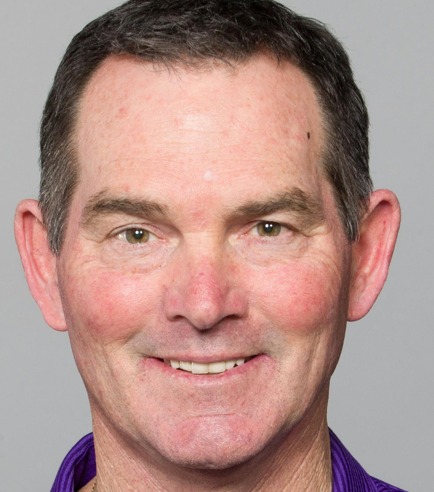 This is a photo of Mike Zimmer of the Minnesota Vikings NFL football team. This image reflects the Minnesota Vikings active roster as of Monday, July 6, 2015. (AP Photo) ORG XMIT: NFLHS15