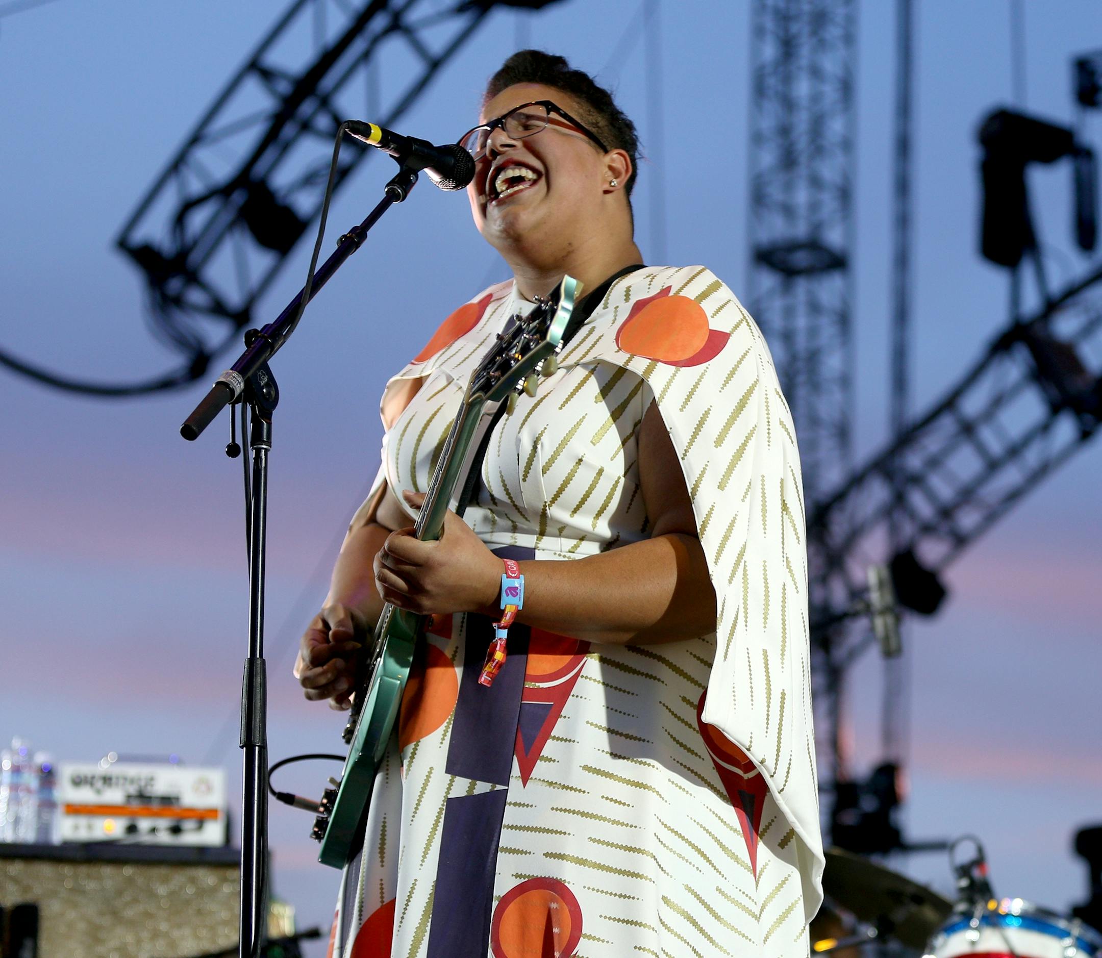 Brittany Howard of Alabama Shakes performs at the 2015 Coachella Music and Arts Festival on Friday, April 10, 2015, in Indio, Calif. (Photo by Rich Fury/Invision/AP)