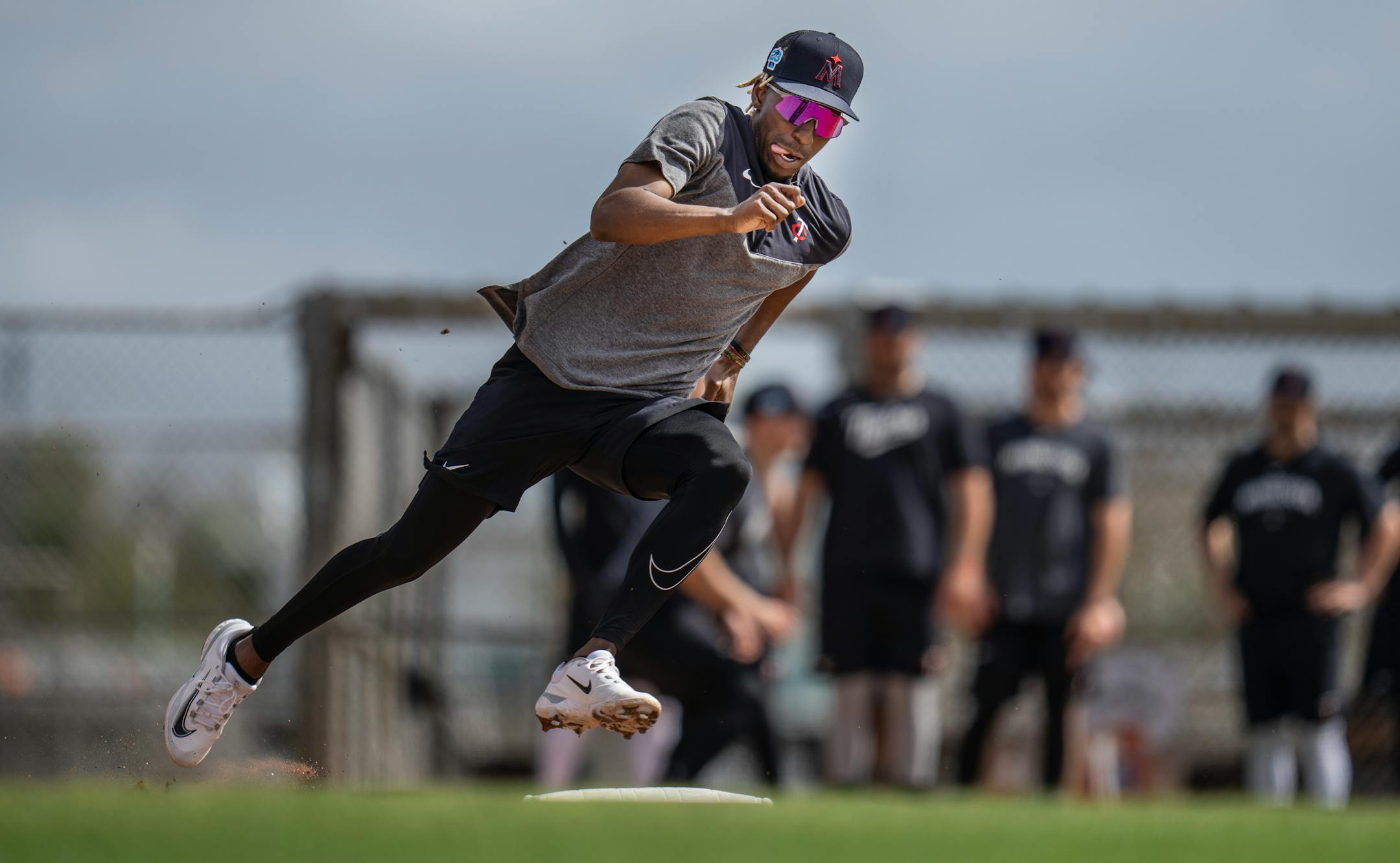 Minnesota Twins outfielder Nick Gordon runs the bases.