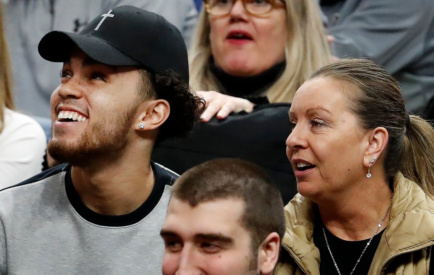 Timberwolves guard Tyus Jones watched Apple Valley during a game last season.