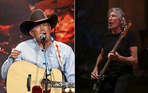 George Strait, left, rebooked for Nov. 13, 2021, while Roger Waters' Minneapolis date is now July 30, 2022.