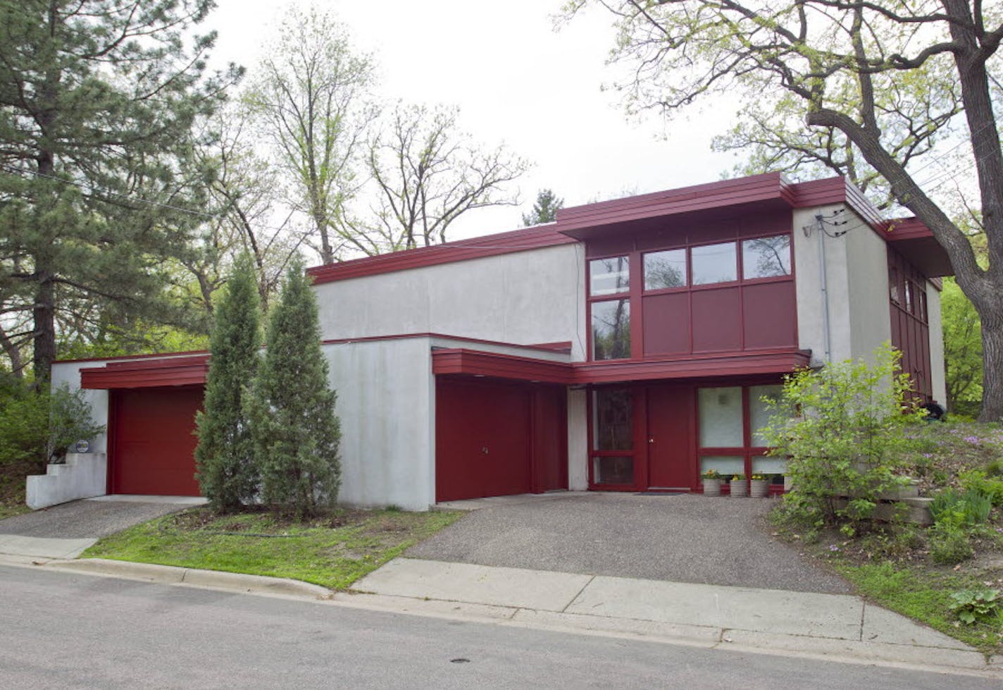 Architect-designed homes, like this one by Close Architects, are mandatory in the University Grove section of Falcon Heights.