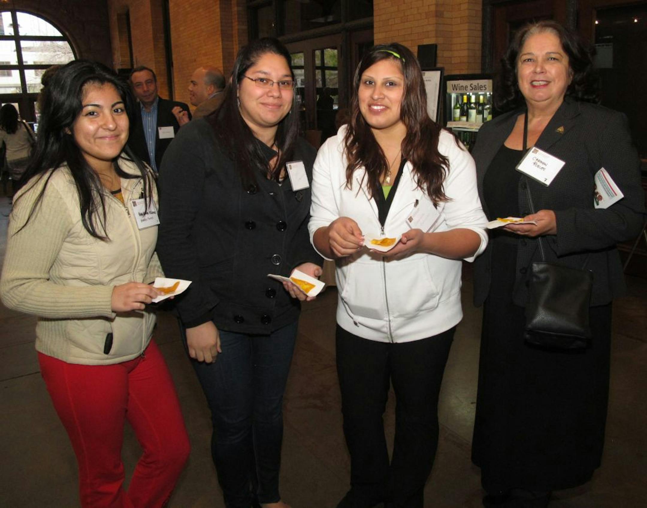 Sara Glassman, sglassman@startribune.comComunidades Latinas Unidas En Servicio (CLUES) marked its 30th year of service this year with a celebration at the Depot in Minneapolis. Jennifer Torres, Crystal Hoag, Esmeralda Gonzalez, Carmen Robles, all of J�venes de Salud.
