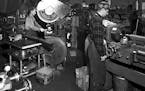 This 1959 photo from the Minnesota Historical Society shows workers at Neilsen Products Co. in Lake Elmo. More than 50 years later, trichloroethylene 