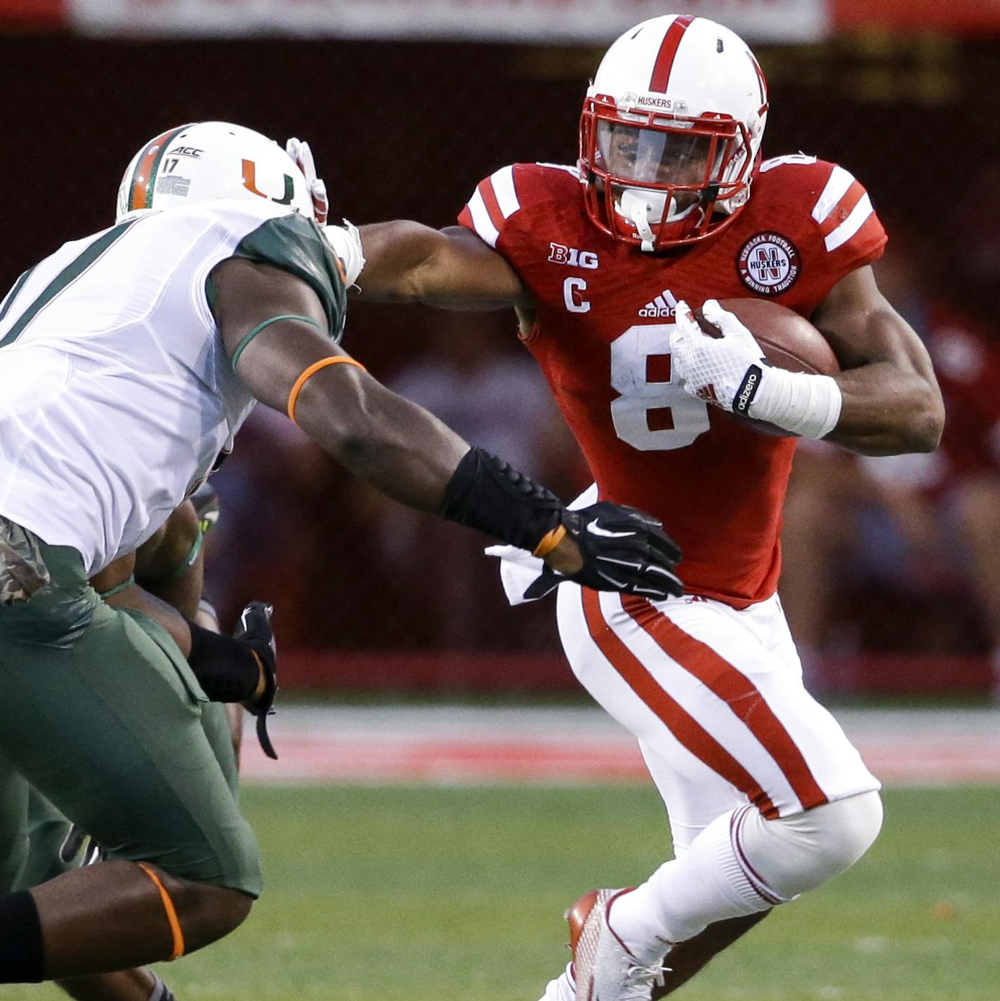 Nebraska running back Ameer Abdullah rushed for 229 yards on 35 carries last week against Miami.