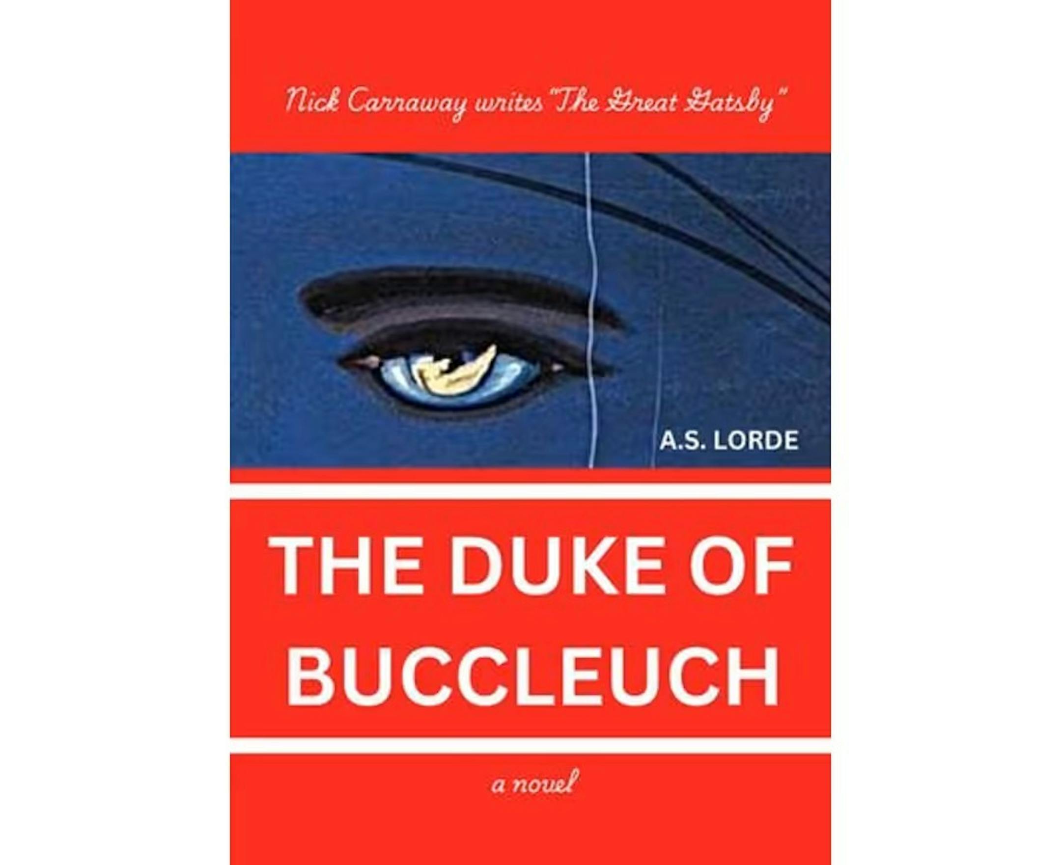 cover of The Duke of Buccleuch shows a blue face with an eye staring at us, resembling the original 1925 cover of "The Great Gatsby"