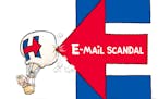 Sack cartoon: Hillary Clinton's e-mail