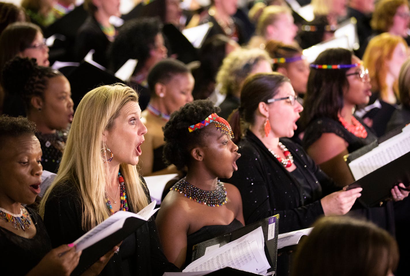 Members of Minnesota Chorale and Gauteng Choristers sing Beethoven's Symphony No. 9. ] LEILA NAVIDI • leila.navidi@startribune.com