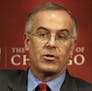 David Brooks, AB'83, acclaimed NEW York Times columnist, shares a stage with pundits during a panel discussion, "2012: The Path to the Presidency", at