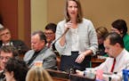 Rep. Sarah Anderson, R-Plymouth, shown in March, said she is exploring ways to protect students from being stigmatized over unpaid lunches.