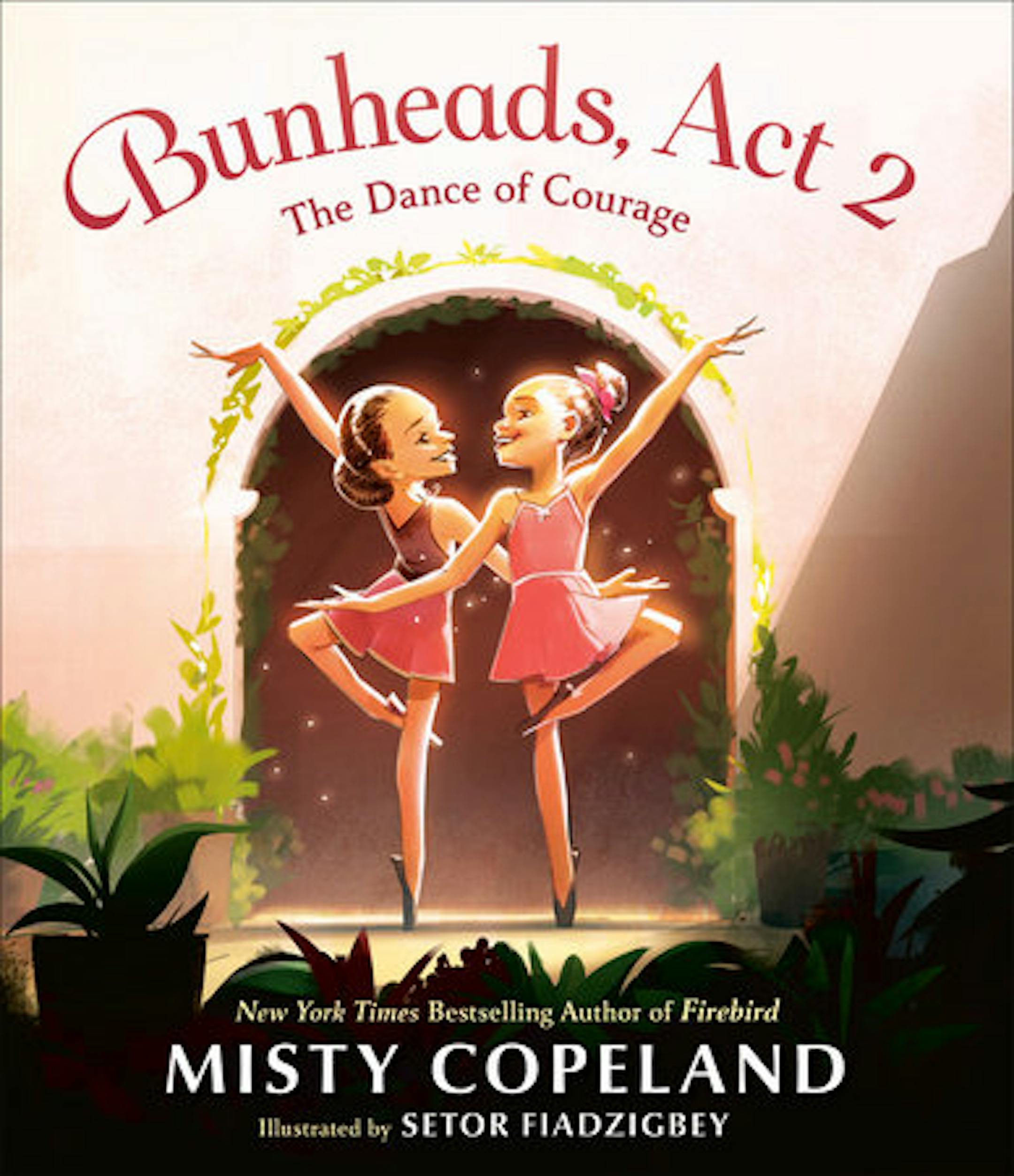 cover of Bunheads, Act 2 features a painting of two young, female ballerinas in pink dresses
