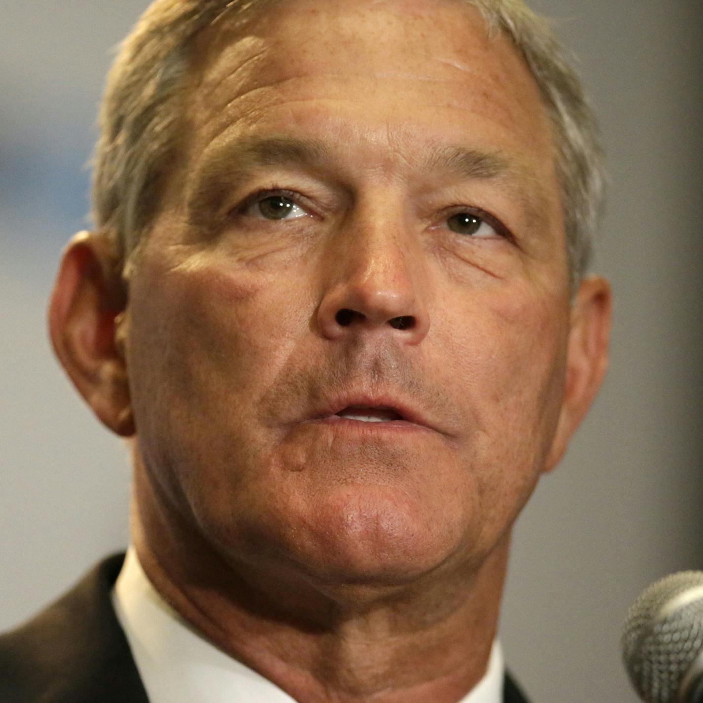 Iowa NCAA college football head coach Kirk Ferentz speaks at Big Ten Media Day in Chicago, Monday, July 24, 2017. (AP Photo/G-Jun Yam)