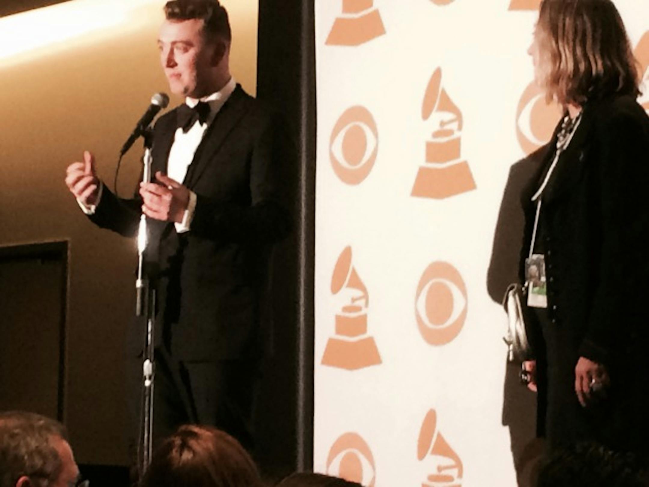 Sam Smith meets the press at the end of his big Grammy night