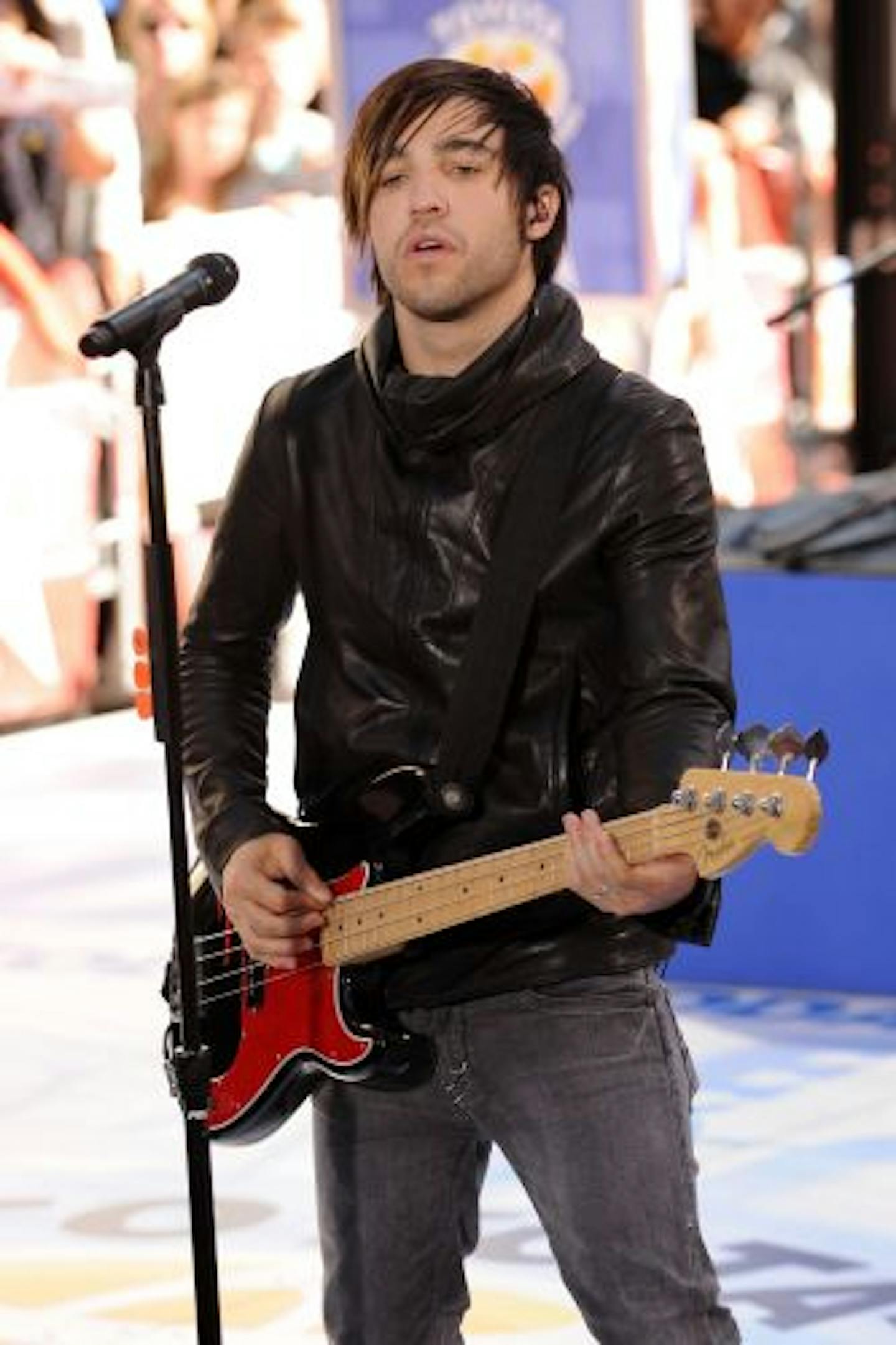 Musician Pete Wentz of Fall Out Boy performs on NBC's "Today" at Rockefeller Center on May 22, 2009 in New York City.