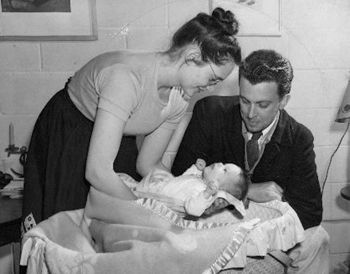 J.F. Powers, his wife, Betty, and their oldest child, Katherine.