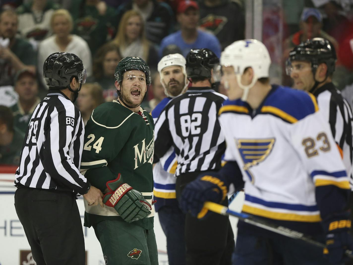 Minnesota Wild left wing Matt Cooke (24) has been placed on waivers.