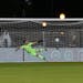 Minnesota United defender Chase Gasper makes the game-winning penalty kick after Columbus Crew goalkeeper Andrew Tarbell was unable to stop the shot