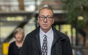 Steven Frane Bailey leaves the Hennepin County Government Center in Minneapolis Wednesday after pleading guilty to five felonies, including two counts