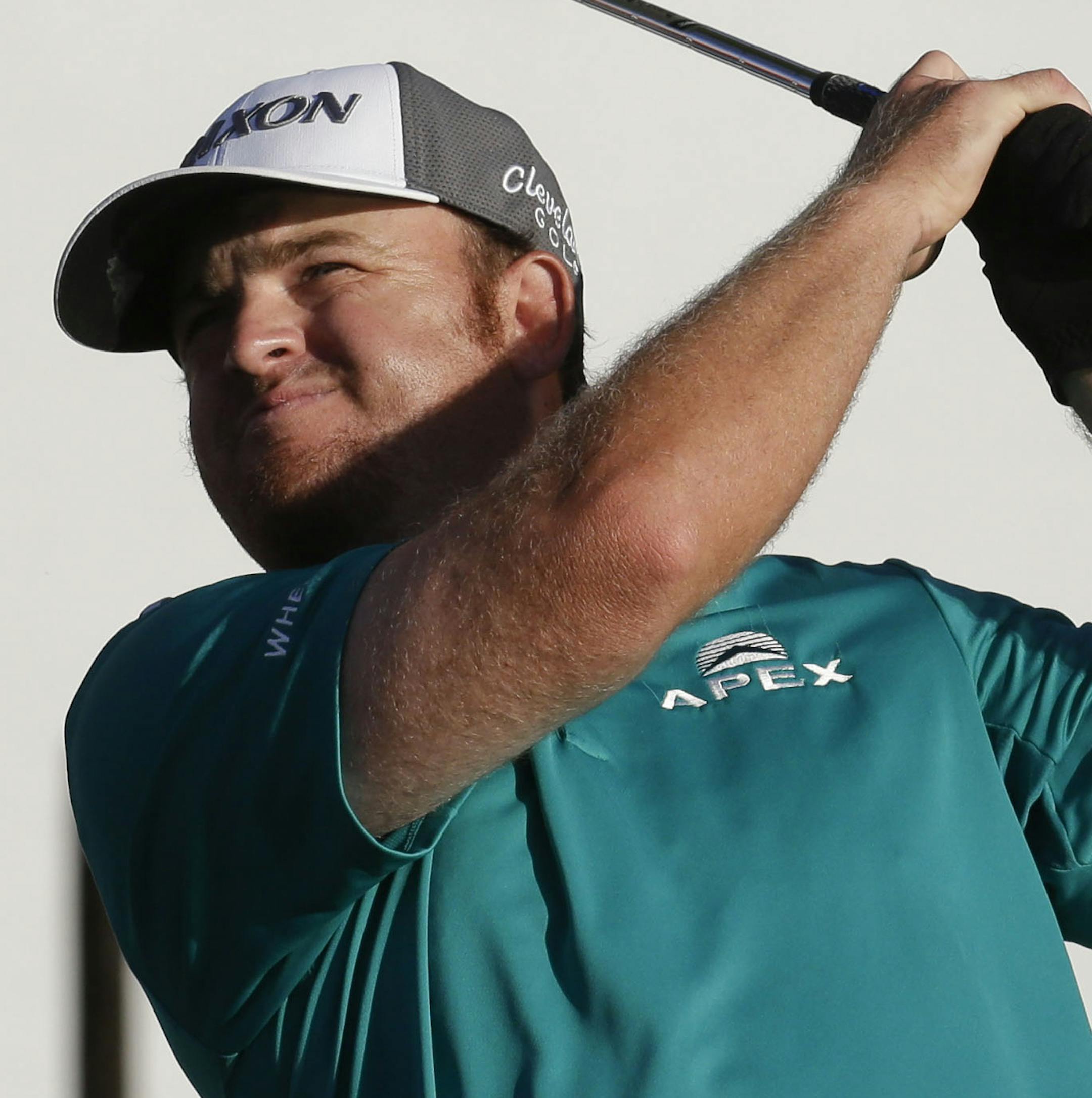 J.B. Holmes watches his shot off the tee of the 17th hole during the third round of the BMW Championship golf tournament at Crooked Stick Golf Club in Carmel, Ind., Saturday, Sept. 10, 2016. (AP Photo/AJ Mast) ORG XMIT: INAM115