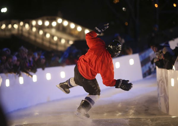 William Martin lost control midway though a series of bumps on the course during his practice run Thursday night in St. Paul.