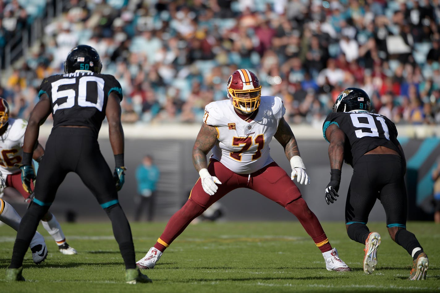 The 49ers acquired seven-time Pro Bowl left tackle Trent Williams from the Redskins.