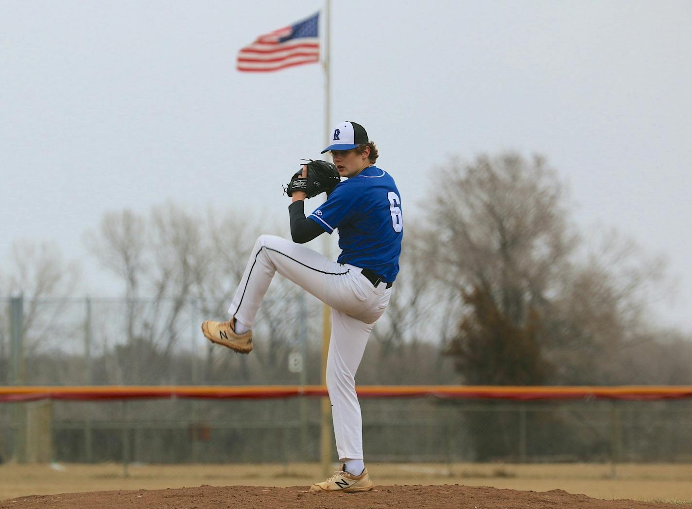 Rogers senior pitcher Jake Clauson gets ready to deliver a pitch during his no-hitter against Coon Rapids in their Northwest Suburban Conference matchup.