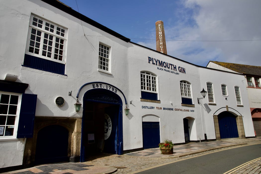 Plymouth Gin Distillery in Plymouth, England, was formerly a friary where Pilgrims stayed while waiting for repairs to the Mayflower.
