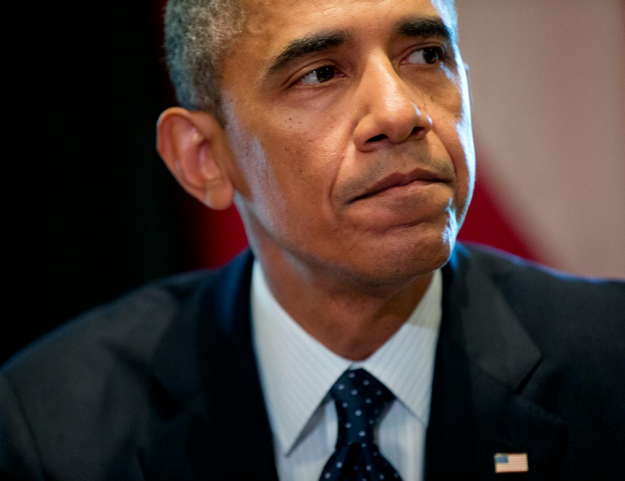 In this photo taken Aug. 30, 2013, President Barack Obama pauses after answering questions about Syria from members of the media.