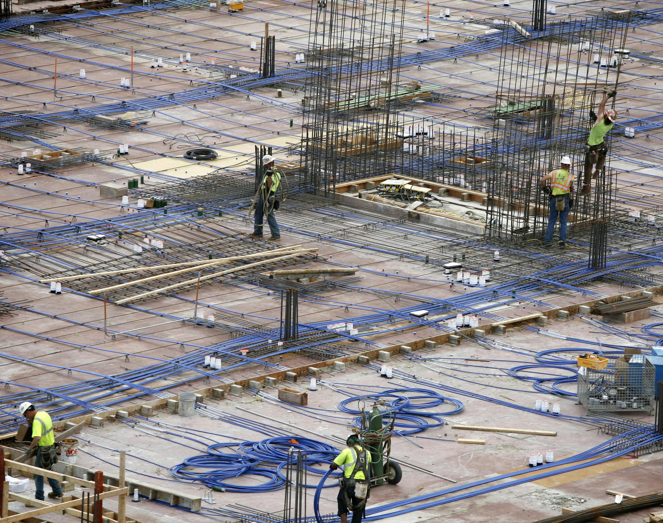 The Twin Cities building boom continues. Monthly and year-to-date permits and planned units are at their highest level since 2007, with year-to-date permits up by 37 percent and planned units up 26 percent compared with last year. In this photo: Stonebridge Lofts accounted for 165 of the planned units this month, the building is under construction. ] David Denney / Star Tribune ddenney@startribune.com